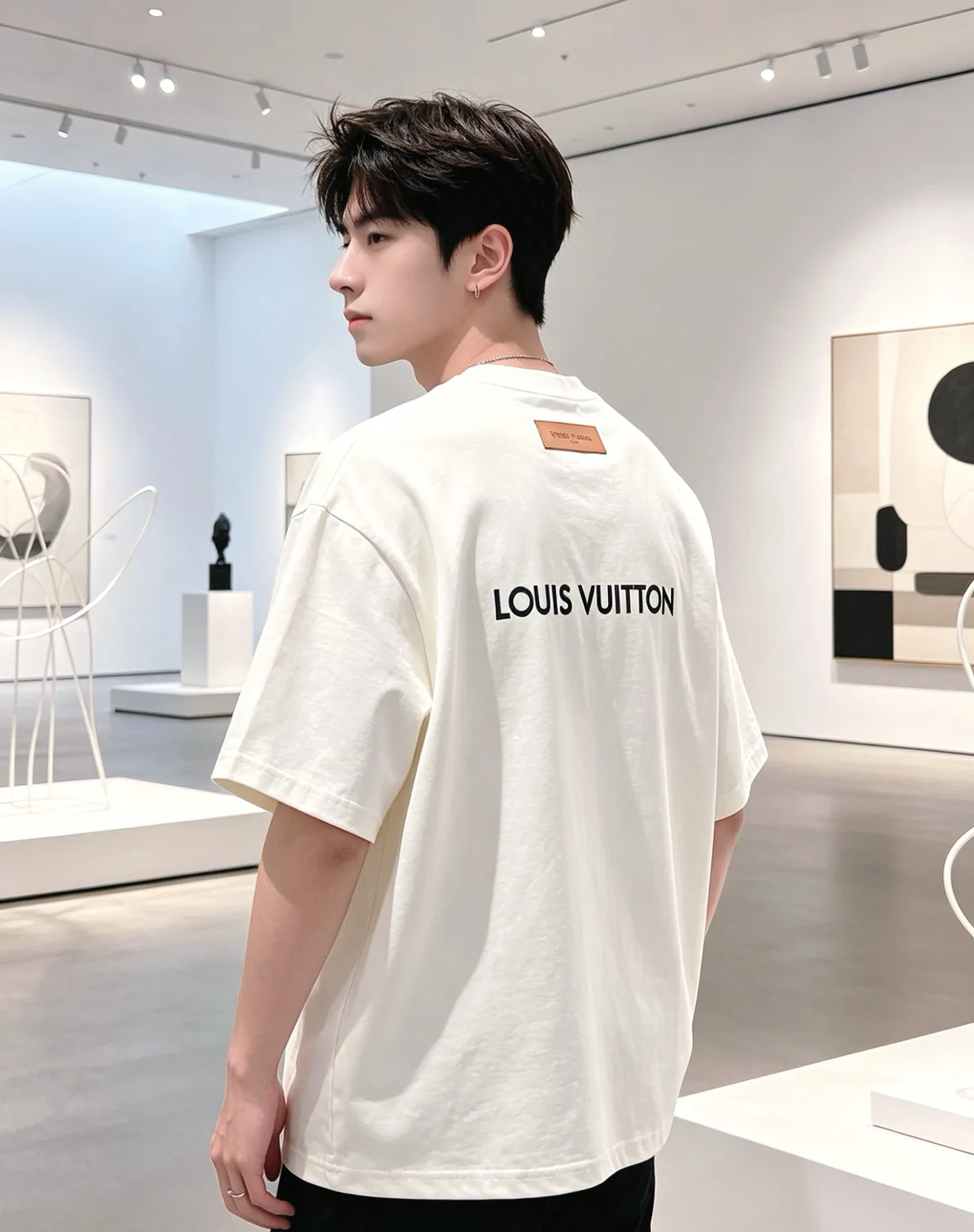 Louis Vuitton/Louis Vuitton Fei Dong letter logo printed short sleeves